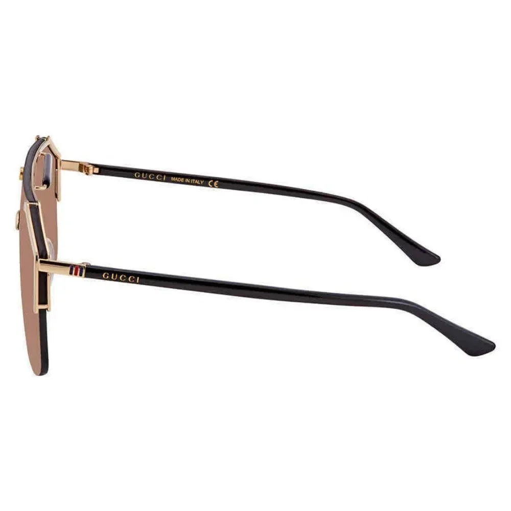 NEW Gucci Gold and Brown Aviator Men's Sunglasses